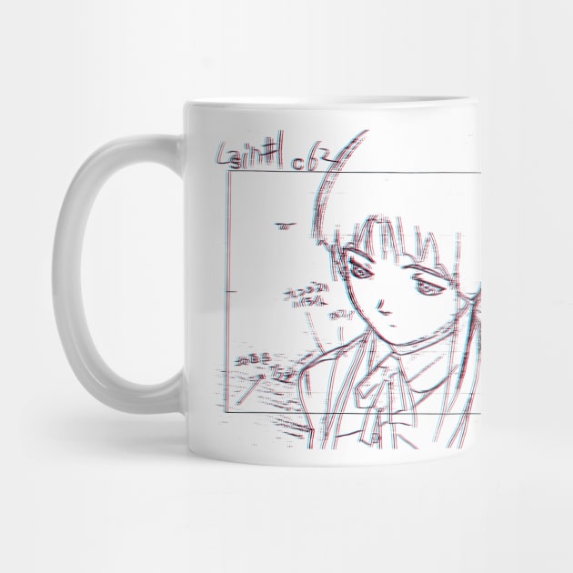 Lain Iwakura 3D Sketch 001 - Black on White by RAdesigns